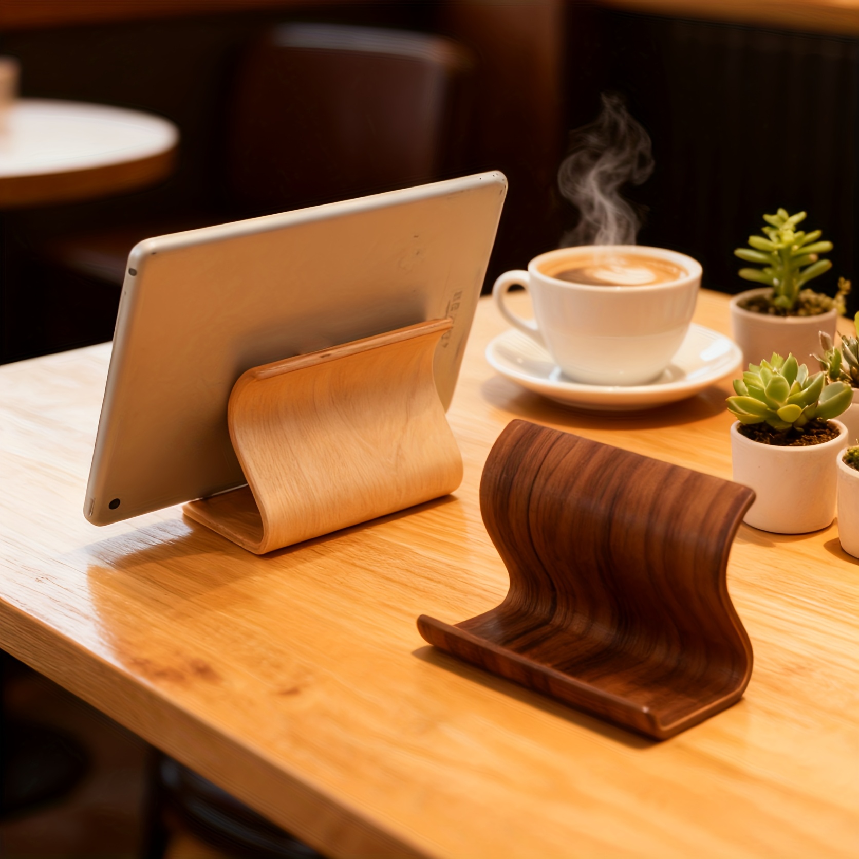 Graphic Tablet Accessories - [New Wooden Phone Stand] New Wooden