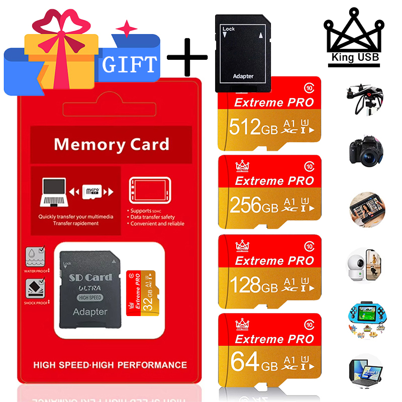 Microsoft Tablet Accessories - 4/8/16/32/64/128/256/512GB Mini SD Memory Card for
