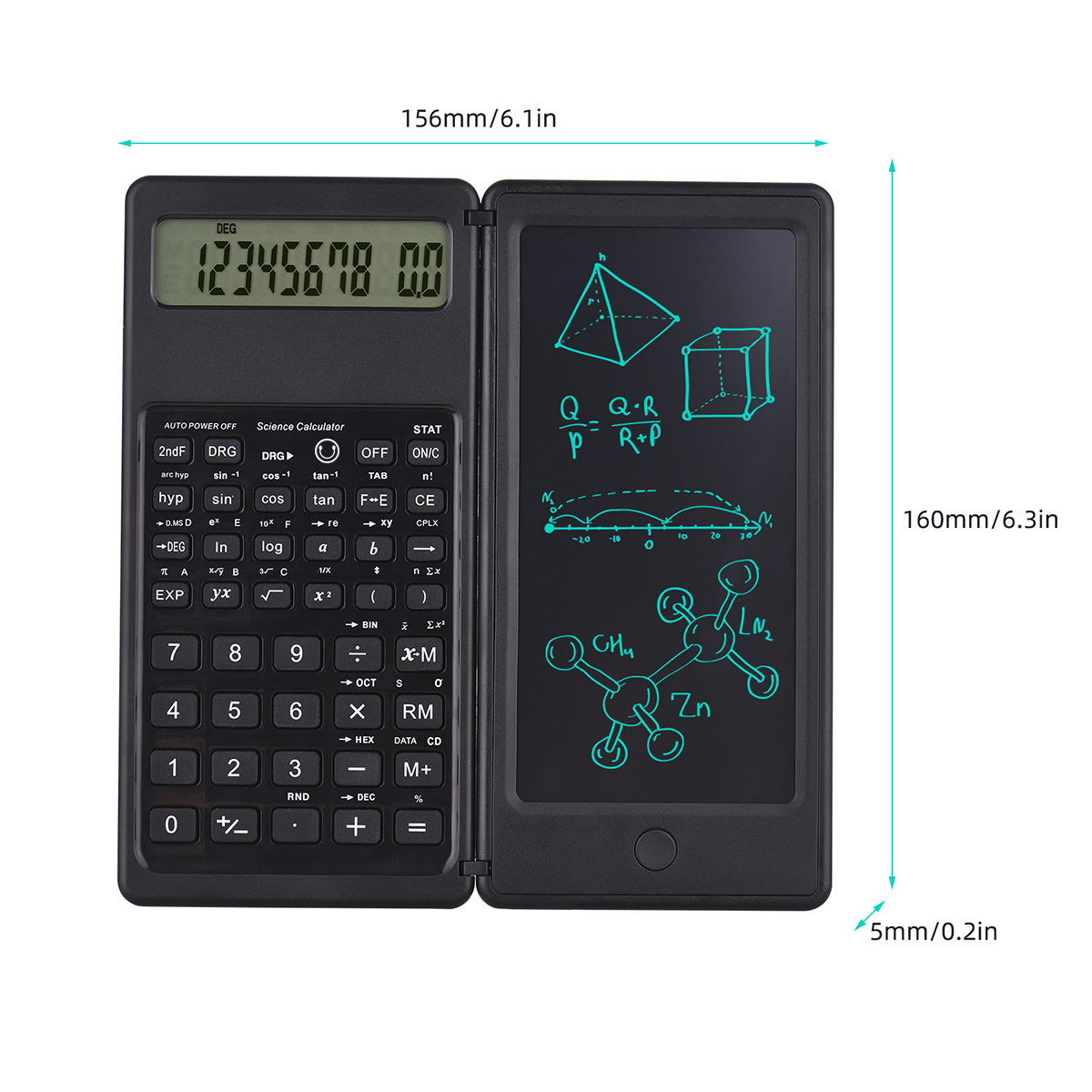 Graphic Tablet Accessories - Portable Calculator 6.5 Inch LCD Screen