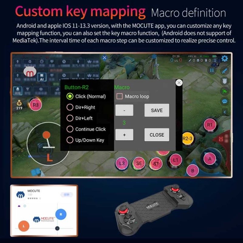 Cell Phone Gamepad Joystick Fo - Android Tablet Gaming Accessories recension och pris